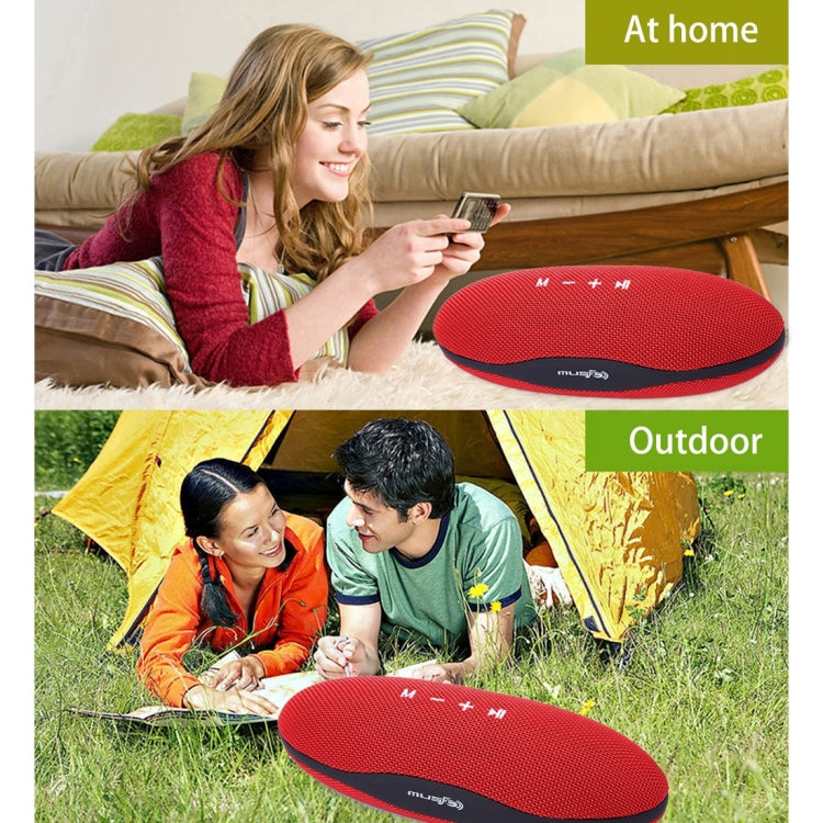 XC-Z6 Portable Oval Shaped Fabric Design Bluetooth Stereo Speaker, with Built-in MIC, Support Hands-free Calls & TF Card & AUX IN & FM, Bluetooth Distance: 10m