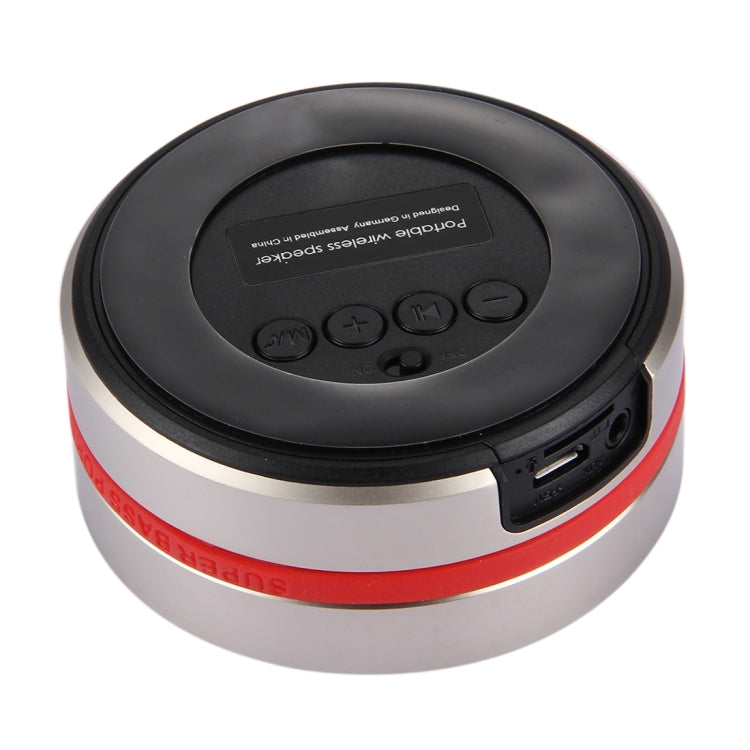 X1 Portable Round Shaped Bluetooth Stereo Speaker, with Built-in MIC, Support 360 Degree Spining Volume Control &Hands-free Calls & TF Card & AUX IN, Bluetooth Distance: 10m