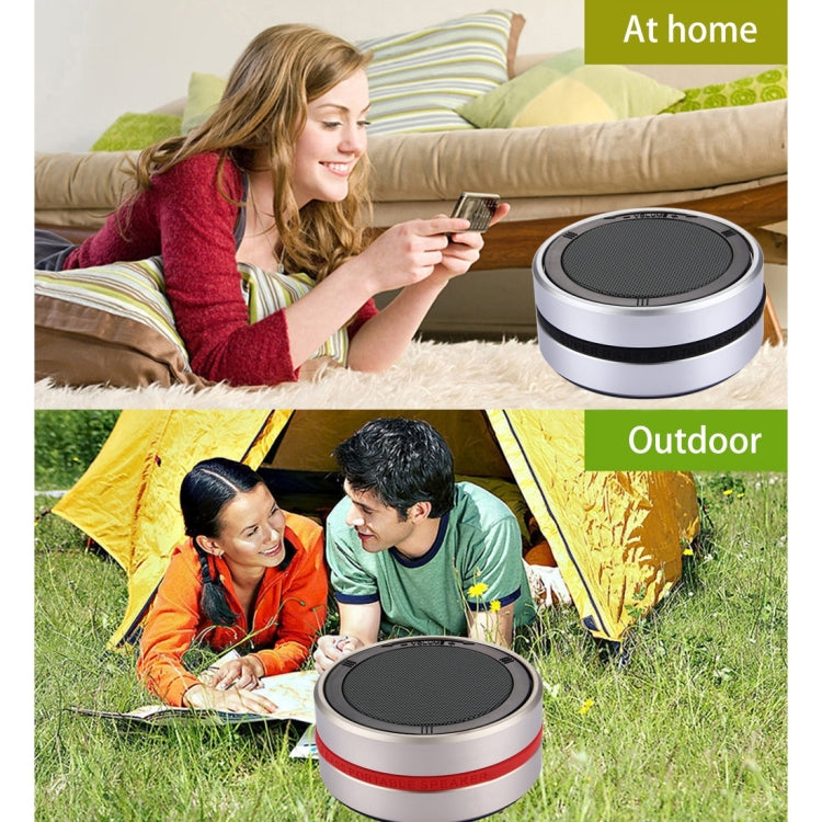 X1 Portable Round Shaped Bluetooth Stereo Speaker, with Built-in MIC, Support 360 Degree Spining Volume Control &Hands-free Calls & TF Card & AUX IN, Bluetooth Distance: 10m