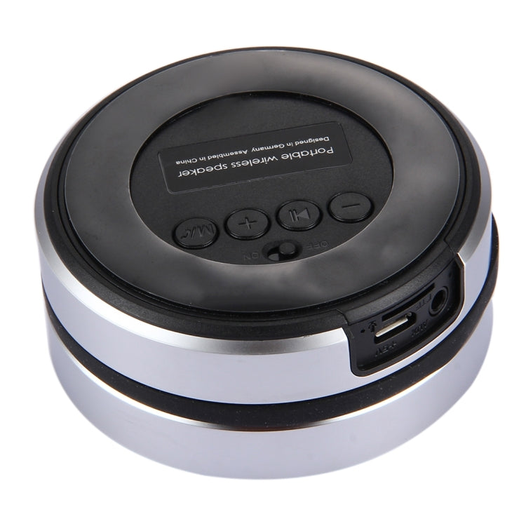 X1 Portable Round Shaped Bluetooth Stereo Speaker, with Built-in MIC, Support 360 Degree Spining Volume Control &Hands-free Calls & TF Card & AUX IN, Bluetooth Distance: 10m