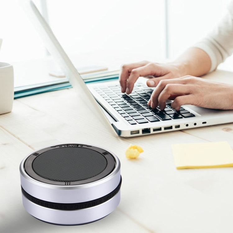 X1 Portable Round Shaped Bluetooth Stereo Speaker, with Built-in MIC, Support 360 Degree Spining Volume Control &Hands-free Calls & TF Card & AUX IN, Bluetooth Distance: 10m