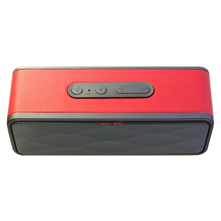 GS805 Portable PV Paste Skin Bluetooth Stereo Speaker, with Built-in MIC, Support Hands-free Calls & TF Card & AUX IN, Bluetooth Distance: 10m(Red)