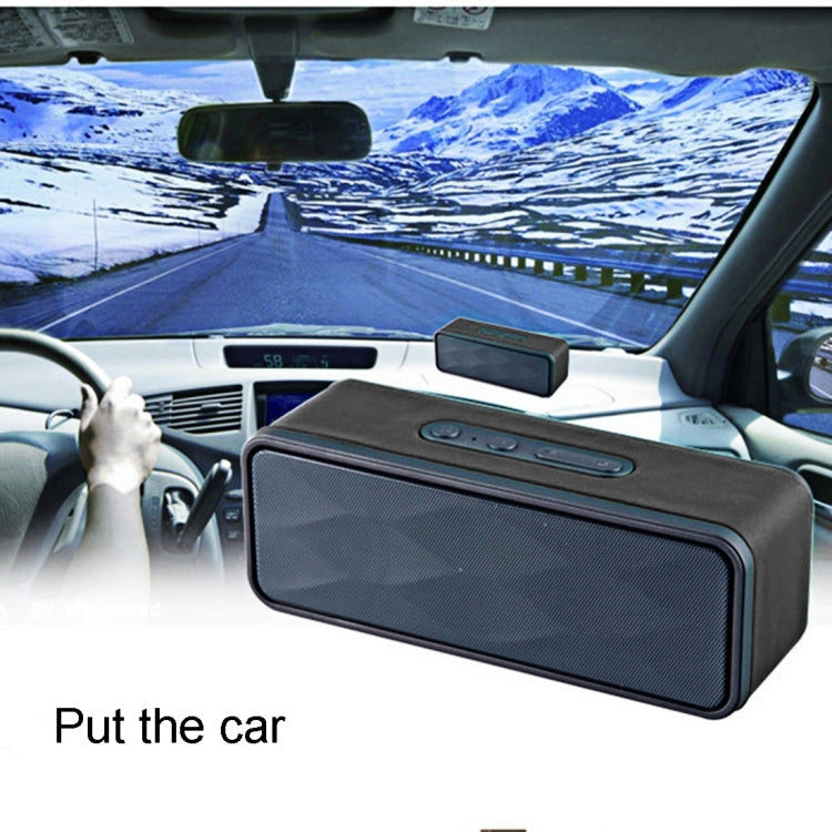 GS805 Portable PV Paste Skin Bluetooth Stereo Speaker, with Built-in MIC, Support Hands-free Calls & TF Card & AUX IN, Bluetooth Distance: 10m(Red)