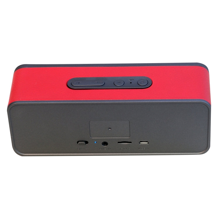 GS805 Portable PV Paste Skin Bluetooth Stereo Speaker, with Built-in MIC, Support Hands-free Calls & TF Card & AUX IN, Bluetooth Distance: 10m(Red)