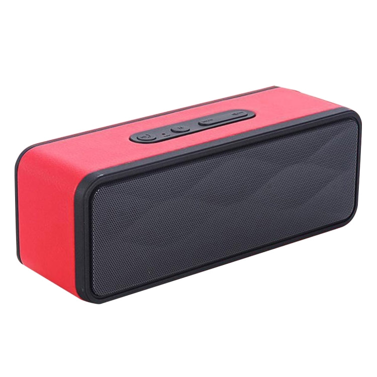 GS805 Portable PV Paste Skin Bluetooth Stereo Speaker, with Built-in MIC, Support Hands-free Calls & TF Card & AUX IN, Bluetooth Distance: 10m(Red)