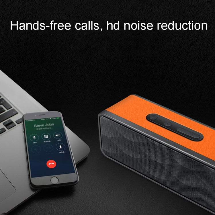 GS805 Portable PV Paste Skin Bluetooth Stereo Speaker, with Built-in MIC, Support Hands-free Calls & TF Card & AUX IN, Bluetooth Distance: 10m(Red)
