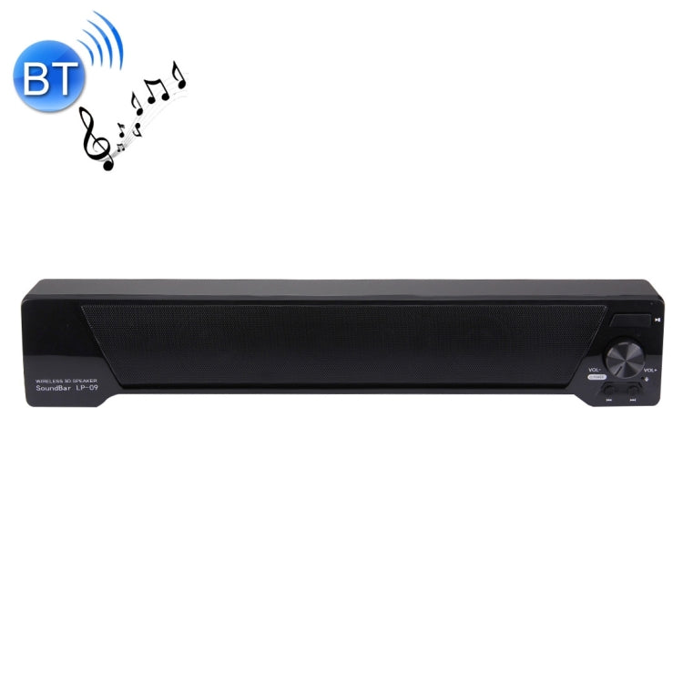 Soundbar LP-09 Wireless Bluetooth Subwoofer Speaker, For iPad / iPhone / Other Mobile Phone / PC(Black)
