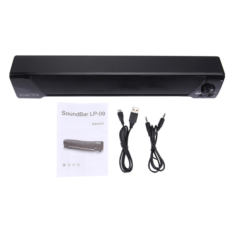 Soundbar LP-09 Wireless Bluetooth Subwoofer Speaker, For iPad / iPhone / Other Mobile Phone / PC(Black)