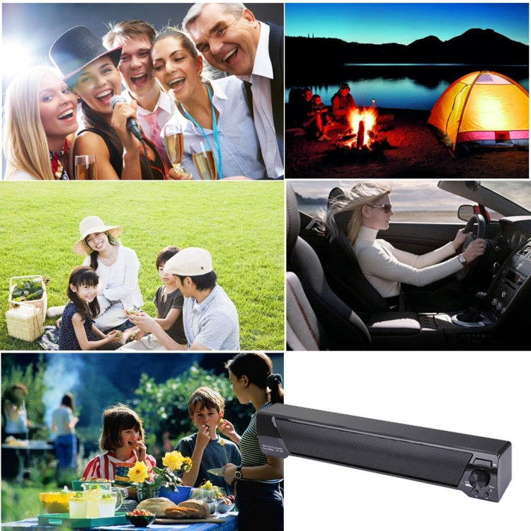 Soundbar LP-09 Wireless Bluetooth Subwoofer Speaker, For iPad / iPhone / Other Mobile Phone / PC(Black)