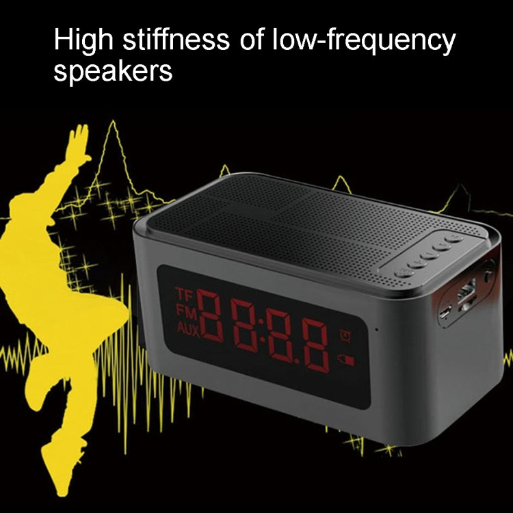 X16 Portable Bluetooth Stereo Speaker, Support Hands-free & TF Card & AUX IN & FM & Alarm, Bluetooth Distance: 10m