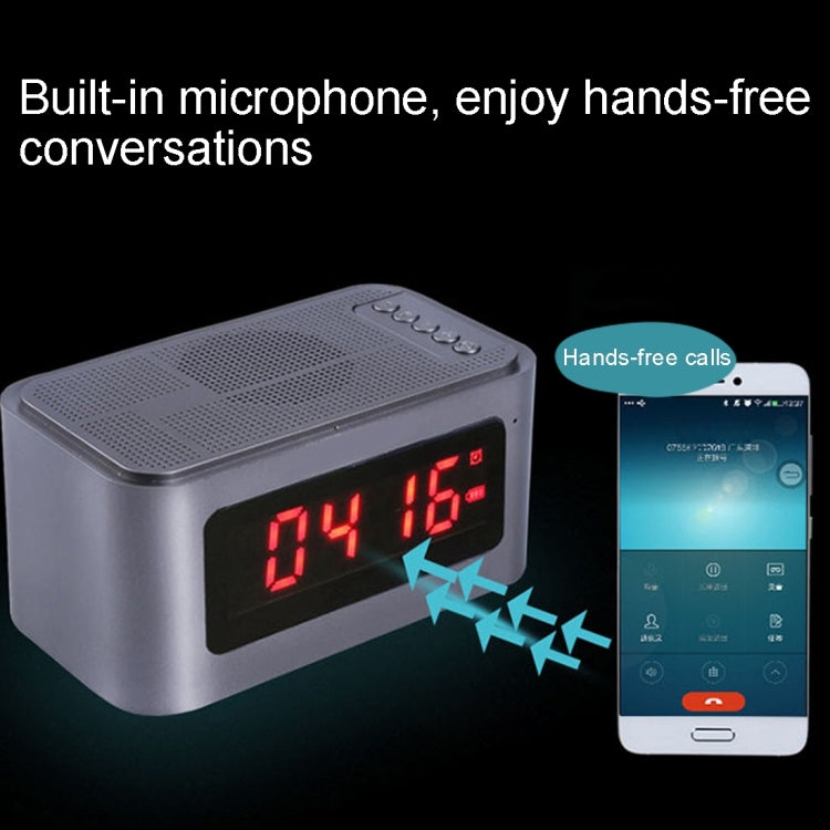 X16 Portable Bluetooth Stereo Speaker, Support Hands-free & TF Card & AUX IN & FM & Alarm, Bluetooth Distance: 10m