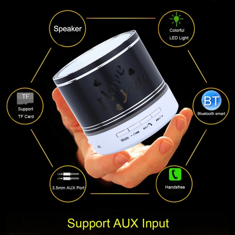 A9L Mini Portable Bluetooth Stereo Speaker with RGB LED Light, Built-in MIC, Support Hands-free Calls & TF Card & AUX