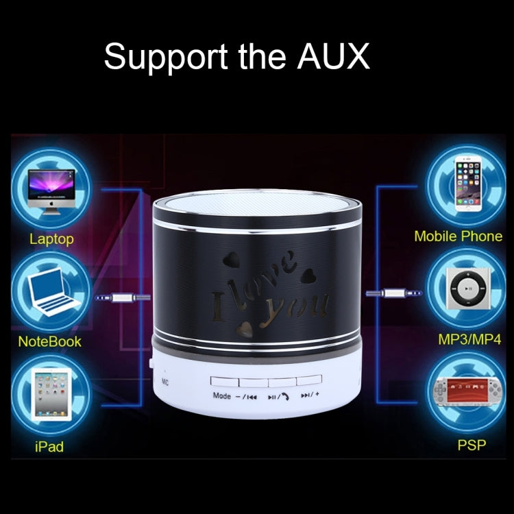 A9L Mini Portable Bluetooth Stereo Speaker with RGB LED Light, Built-in MIC, Support Hands-free Calls & TF Card & AUX