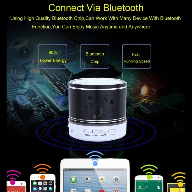 A9L Mini Portable Bluetooth Stereo Speaker with RGB LED Light, Built-in MIC, Support Hands-free Calls & TF Card & AUX