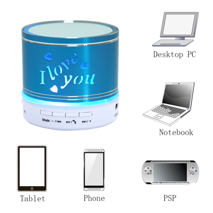 A9L Mini Portable Bluetooth Stereo Speaker with RGB LED Light, Built-in MIC, Support Hands-free Calls & TF Card & AUX