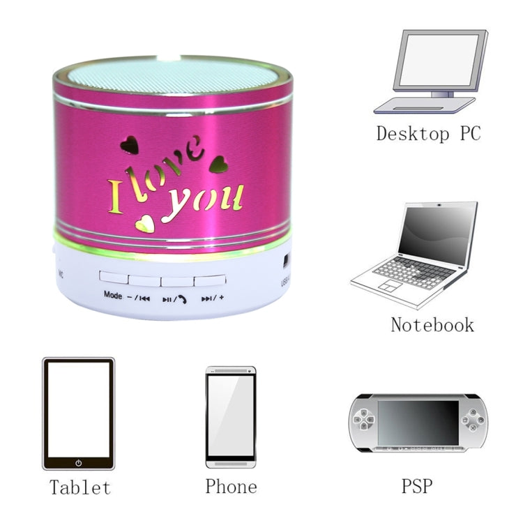A9L Mini Portable Bluetooth Stereo Speaker with RGB LED Light, Built-in MIC, Support Hands-free Calls & TF Card & AUX