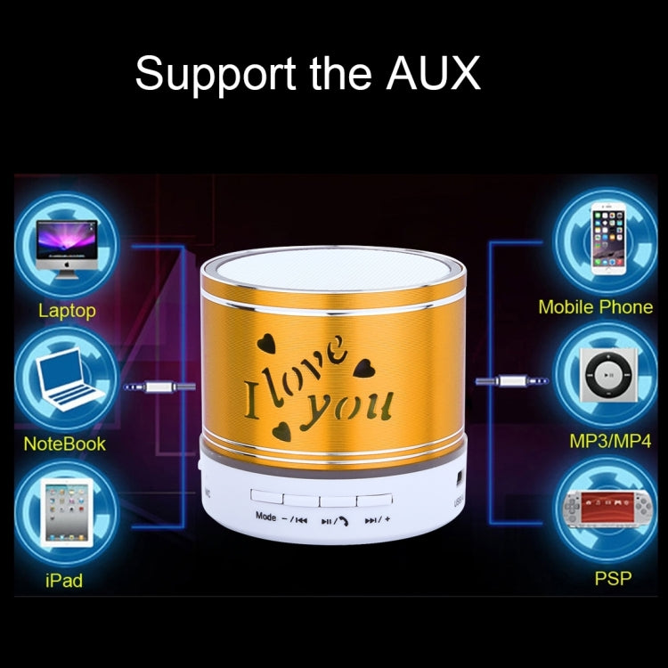 A9L Mini Portable Bluetooth Stereo Speaker with RGB LED Light, Built-in MIC, Support Hands-free Calls & TF Card & AUX