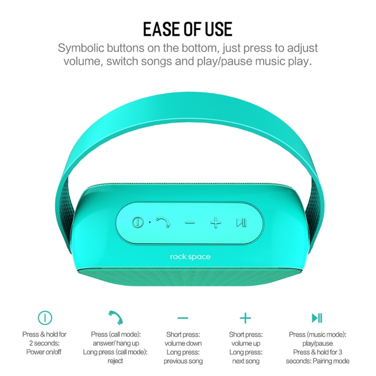 Portable Stereo Music Wireless Bluetooth Speaker, Built-in MIC, Support Hands-free Calls & TF Card & AUX Audio & MP3 Function, Bluetooth Distance: 10m