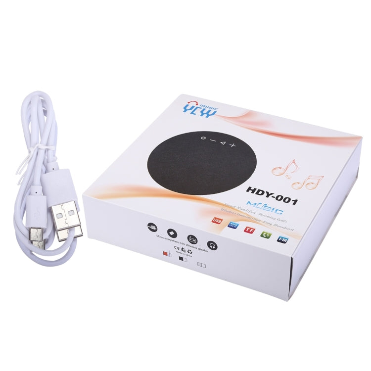 HDY-001 Portable Round Shaped Fabric Design Bluetooth Stereo Speaker, with Built-in MIC, Support Hands-free Calls & TF Card & AUX IN & FM, Bluetooth Distance: 10m