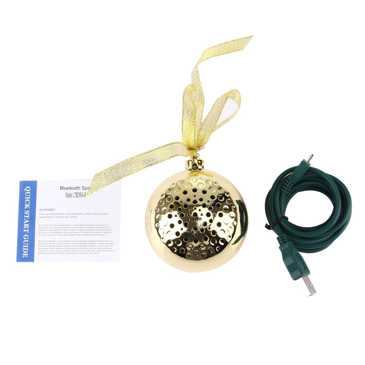 Lovely Hanging Circular Christmas Tree Tune Bluetooth Speaker Portable Wireless Stereo Subwoofer Audio Receiver, For iPhone, Galaxy, Sony, Lenovo, HTC, Huawei, Google, LG, Xiaomi, other Smartphones(Gold)