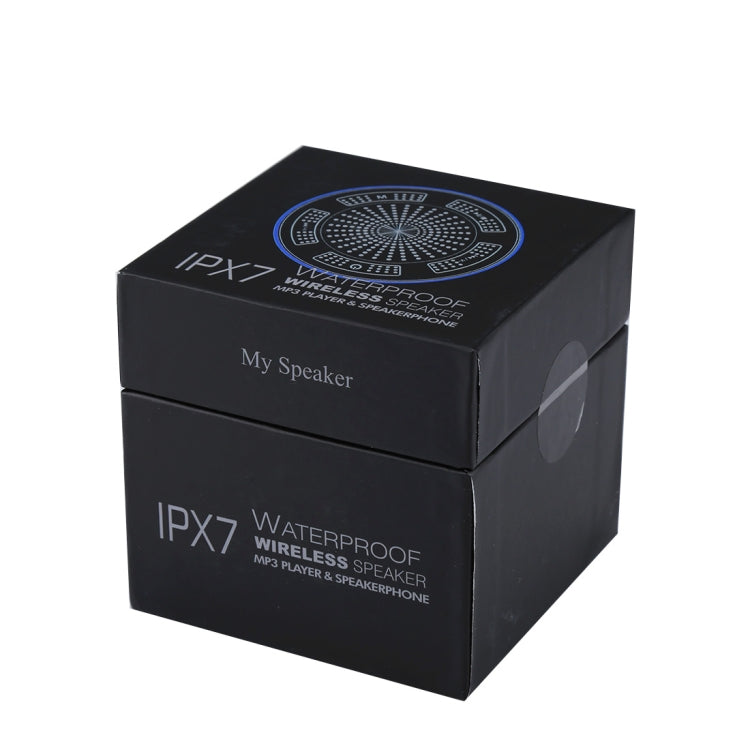 F013 Mini Portable IPX7 Waterproof Bluetooth V4.0 Stereo Speaker MP3 Player with Colorful LED Light & Suction Cup, Built-in Mic, Support FM Radio, Bluetooth Distance: 10m