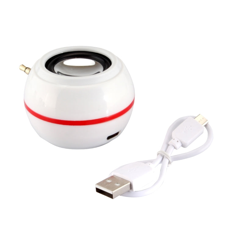 2 in 1 Mini Stereo Speaker + 8 LEDs Mini Night Using Selfie Flash Light with 3.5mm Audio Plug, For iPhone & iPad & Samsung & HTC & Sony & LG & Huawei & Xiaomi(White)