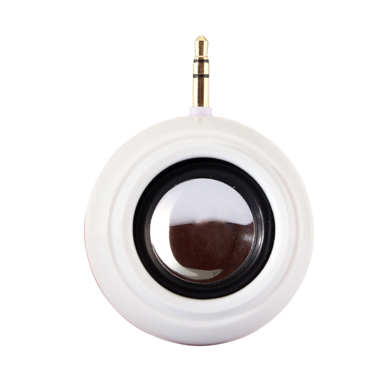 2 in 1 Mini Stereo Speaker + 8 LEDs Mini Night Using Selfie Flash Light with 3.5mm Audio Plug, For iPhone & iPad & Samsung & HTC & Sony & LG & Huawei & Xiaomi(White)