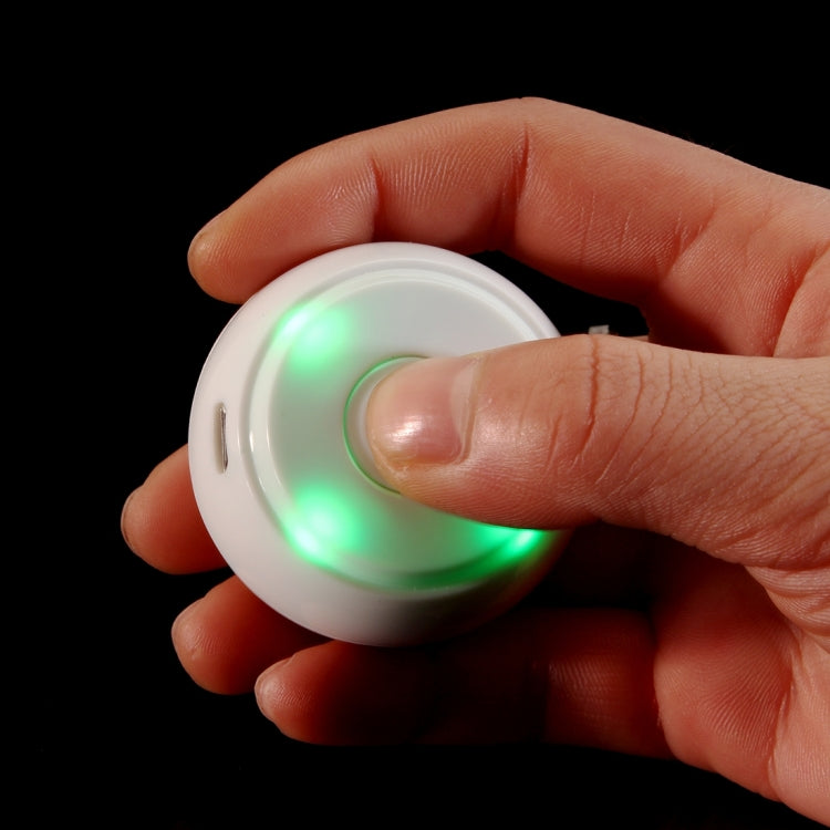 2 in 1 Mini Stereo Speaker + 8 LEDs Mini Night Using Selfie Flash Light with 3.5mm Audio Plug, For iPhone & iPad & Samsung & HTC & Sony & LG & Huawei & Xiaomi(White)