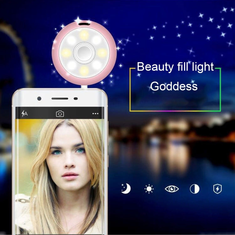 2 in 1 Mini Stereo Speaker + 8 LEDs Mini Night Using Selfie Flash Light with 3.5mm Audio Plug, For iPhone & iPad & Samsung & HTC & Sony & LG & Huawei & Xiaomi(White)