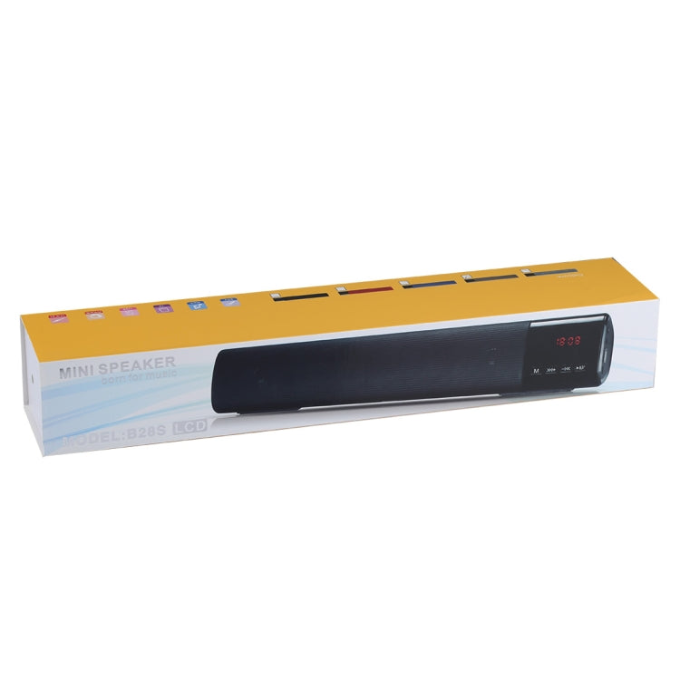 B28S New Big Bluetooth V3.0+EDR Stereo Speaker with LCD Display, Built-in MIC, Support Hands-free Calls & TF Card & AUX IN, Bluetooth Distance: 10m