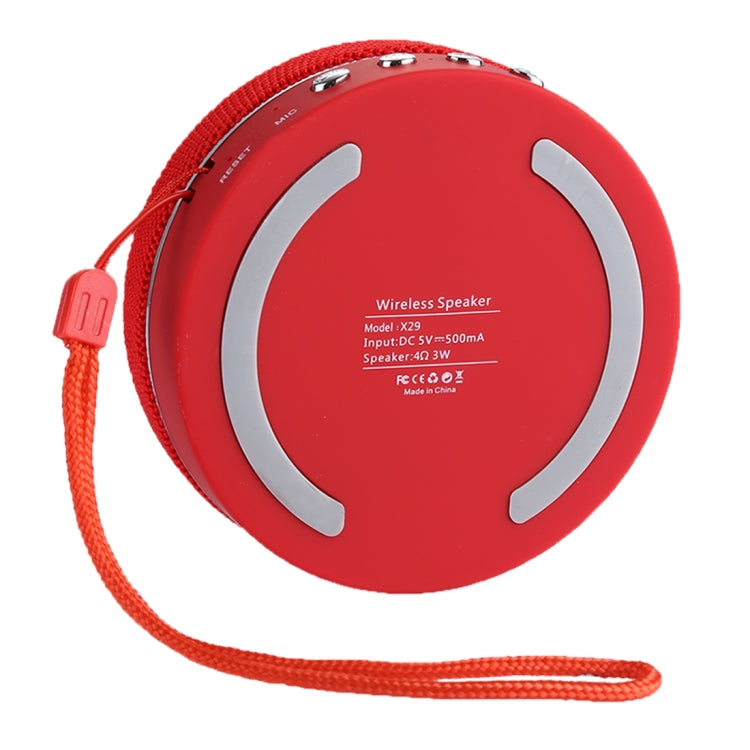 X29 Portable Bluetooth Speaker with Lanyard, Built-in Mic, Support TF Card / USB Output / FM / Hands-free Call