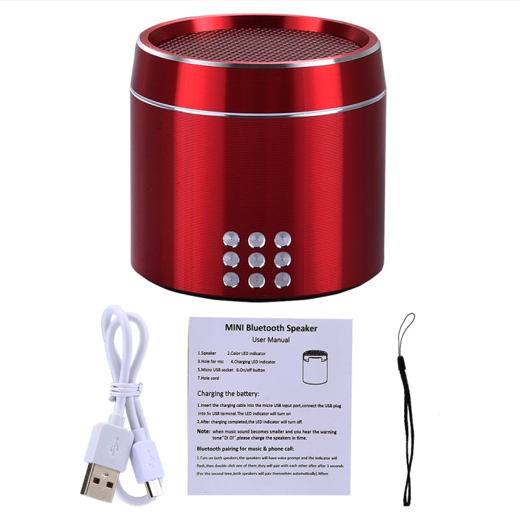 PTH-02 Portable True Wireless Stereo Mini Bluetooth Speaker with LED Indicator & Sling