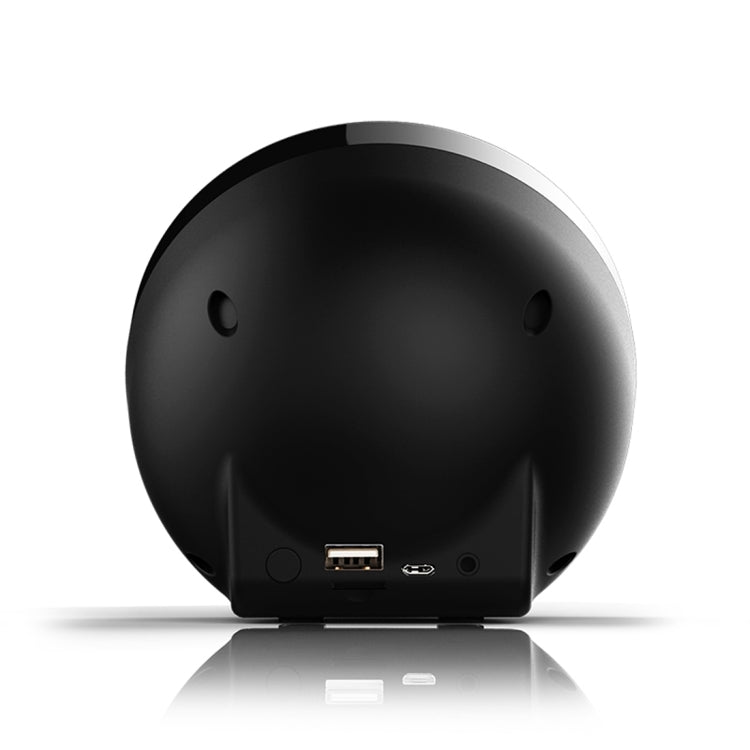 Multifunctional Mini Card Music Playback Bluetooth Speaker , with LCD Display, Support Time & Alarm Clock & TF Card & U-disk & Audio Out & FM Function(Black)
