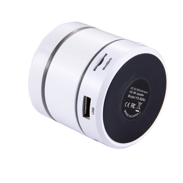 YX-S09U Multifunctional Mini Card Music Playback Bluetooth Speaker , with Color Light, Support Handfree Call & TF Card & U-disk & AUX Audio & FM Function & Earphone Out