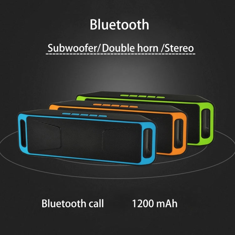 SC208 Multifunctional Card Music Playback Bluetooth Speaker, Support Handfree Call & TF Card & U-disk & AUX Audio & FM Function