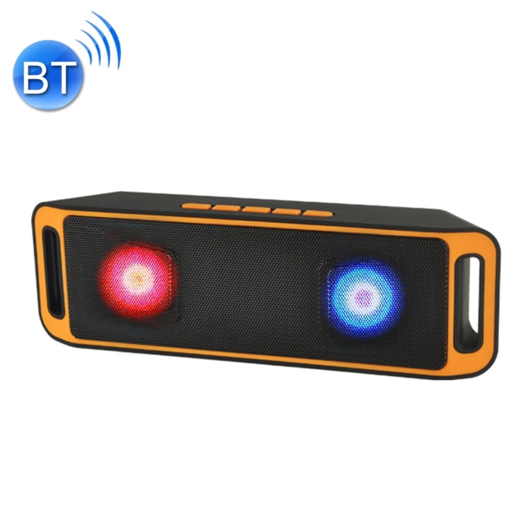SC208L Multifunctional Card Music Playback Bluetooth Speaker , with Color Light, Support Handfree Call & TF Card & U-disk & AUX Audio & FM Function