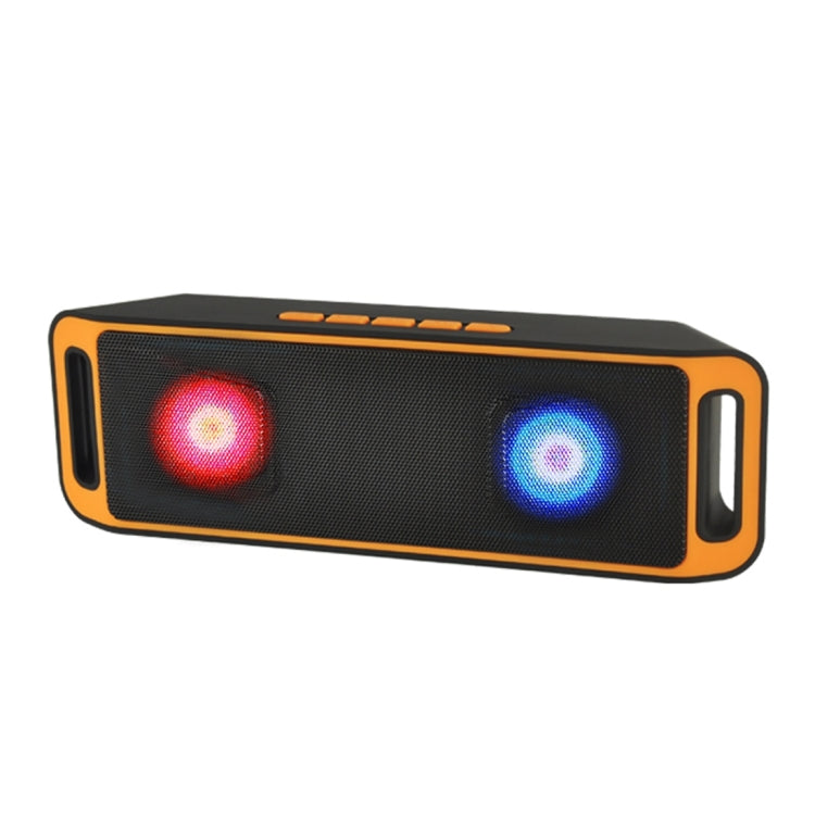 SC208L Multifunctional Card Music Playback Bluetooth Speaker , with Color Light, Support Handfree Call & TF Card & U-disk & AUX Audio & FM Function