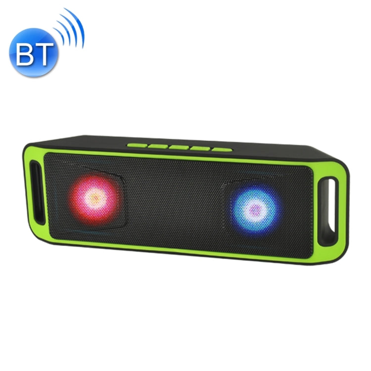 SC208L Multifunctional Card Music Playback Bluetooth Speaker , with Color Light, Support Handfree Call & TF Card & U-disk & AUX Audio & FM Function