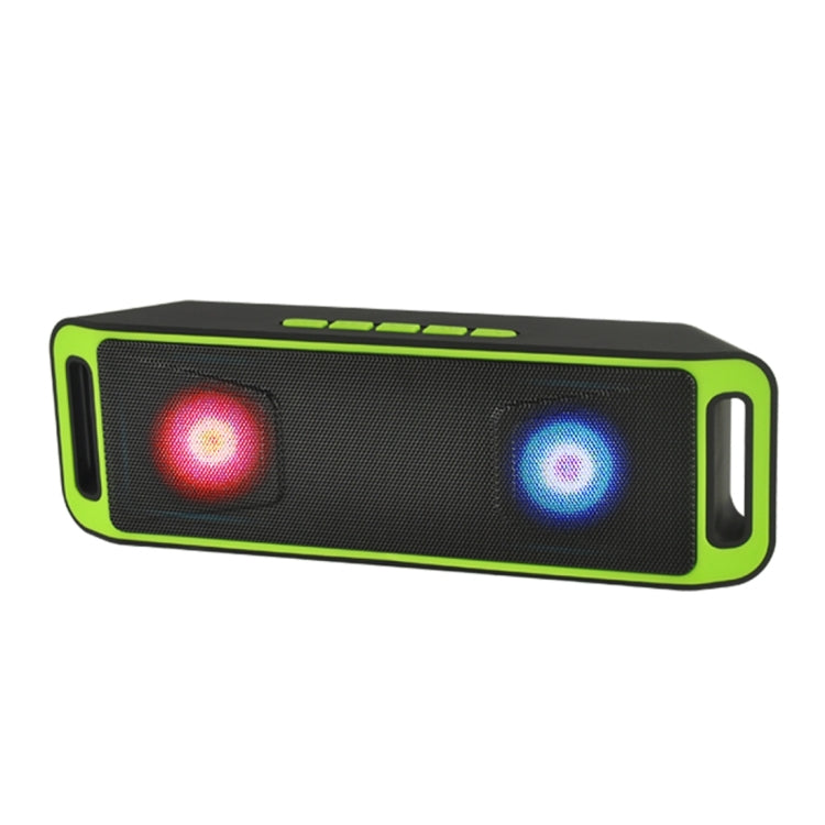 SC208L Multifunctional Card Music Playback Bluetooth Speaker , with Color Light, Support Handfree Call & TF Card & U-disk & AUX Audio & FM Function