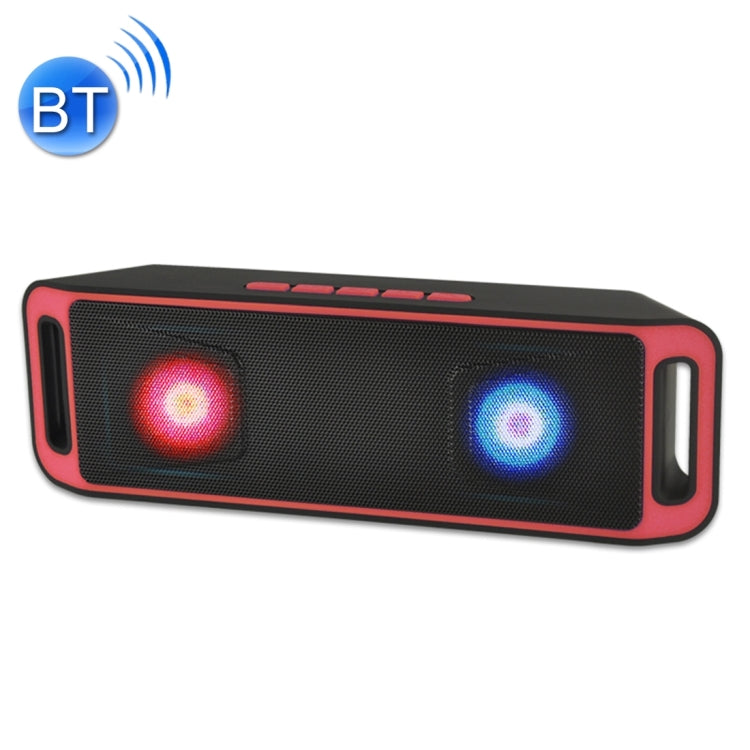 SC208L Multifunctional Card Music Playback Bluetooth Speaker , with Color Light, Support Handfree Call & TF Card & U-disk & AUX Audio & FM Function