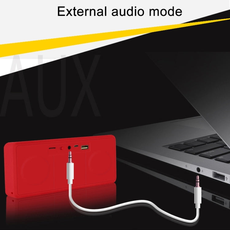 SC209 Multifunctional Card Music Playback Bluetooth Speaker, Support Handfree Call & TF Card & U-disk & AUX Audio & FM Function(Red)