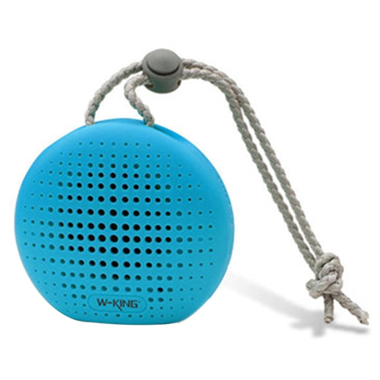 W-KING S4 Button Shape Design Portable Waterproof Bluetooth 4.1 Stereo Speaker, with Built-in MIC & Lanyard, Support Hands-free & Aux-in & TF Card & FM & MP3, Bluetooth Distance: 10m(Blue)