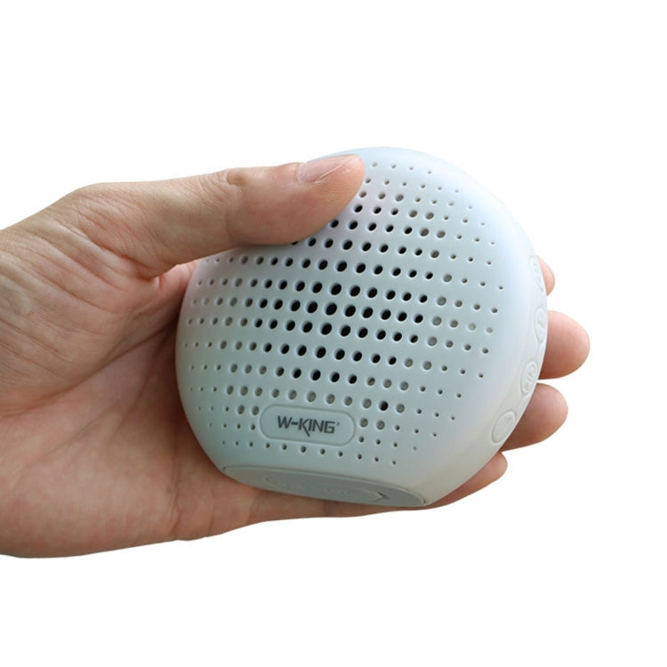 W-KING S4 Button Shape Design Portable Waterproof Bluetooth 4.1 Stereo Speaker, with Built-in MIC & Lanyard, Support Hands-free & Aux-in & TF Card & FM & MP3, Bluetooth Distance: 10m(Blue)