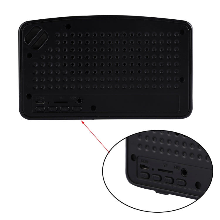 Portable Wireless Bluetooth V4.2 Stereo Speaker with Lanyard, Built-in MIC, Support Hands-free Calls & TF Card & AUX IN & FM, Bluetooth Distance: 10m