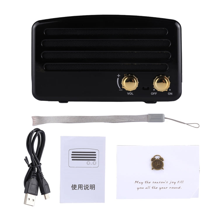 Portable Wireless Bluetooth V4.2 Stereo Speaker with Lanyard, Built-in MIC, Support Hands-free Calls & TF Card & AUX IN & FM, Bluetooth Distance: 10m