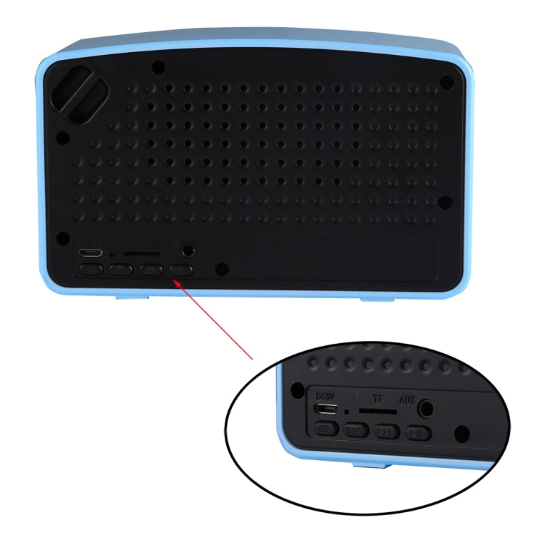 Portable Wireless Bluetooth V4.2 Stereo Speaker with Lanyard, Built-in MIC, Support Hands-free Calls & TF Card & AUX IN & FM, Bluetooth Distance: 10m
