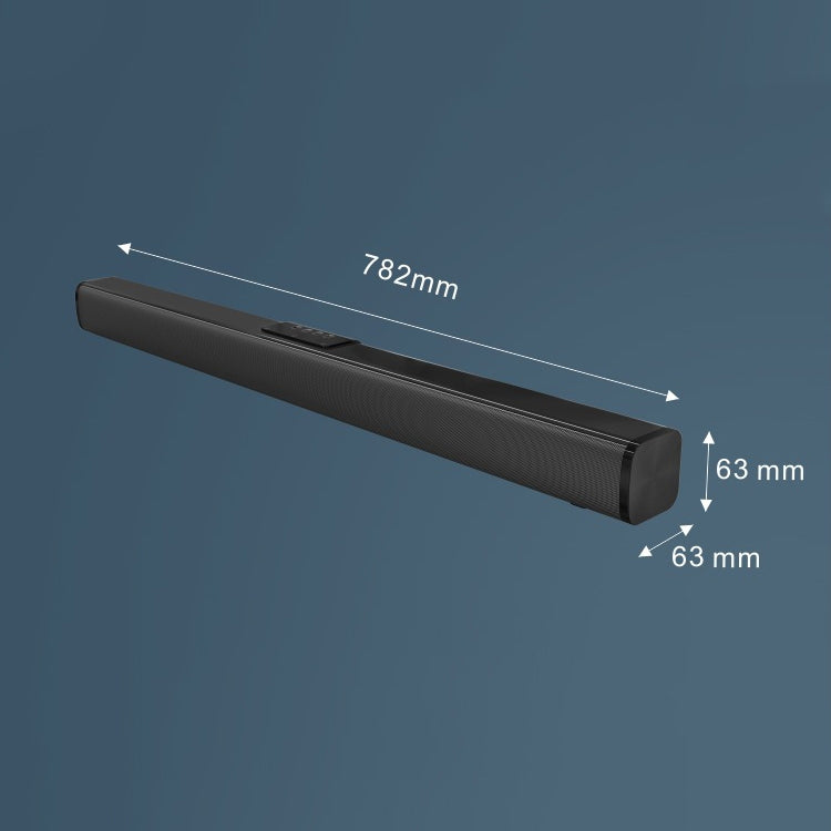 D01 20W Bar Shape Wireless Home Theater Bluetooth Speaker Soundbar, Support TF Card / U Disk / AUX(Black)