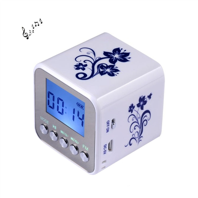 NiZHi TT-032A Multifunctional Card Music Playback Speaker, with LCD Display & Color Light, Support TF Card & AUX Line In and Out & FM & Alarm Clock and Display Time Function