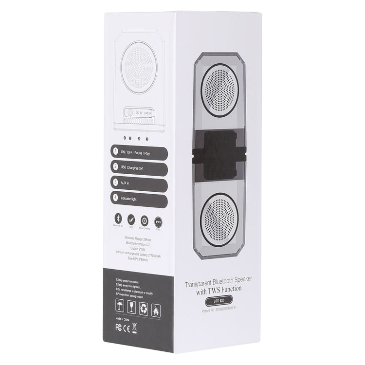 BTS-628 Transparent Bluetooth 4.2 Speaker with TWS Function