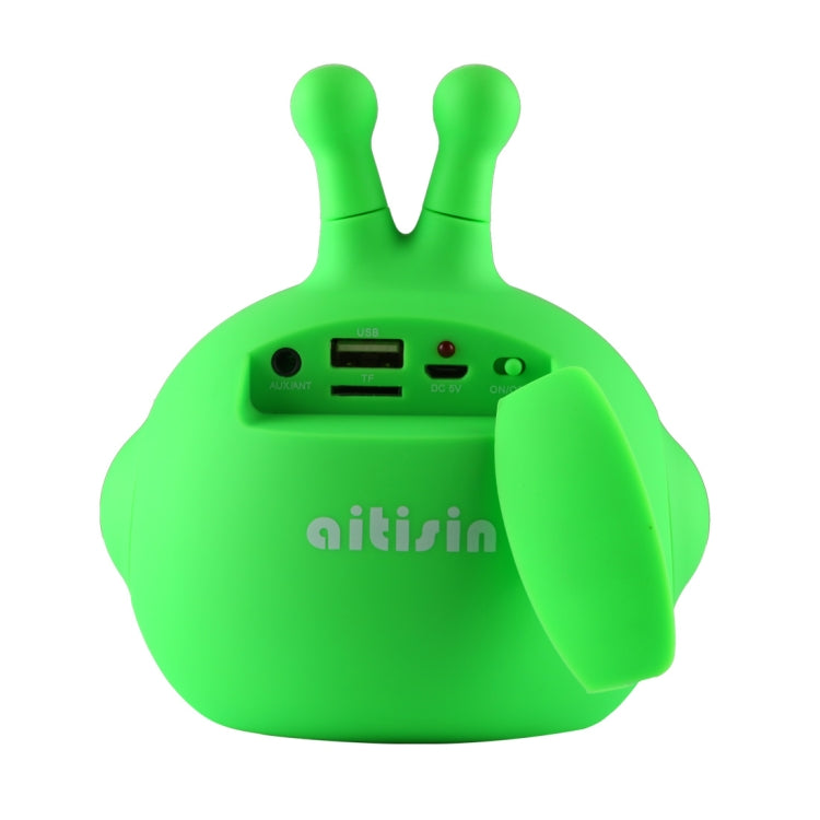 Portable Stereo Music Wireless Bluetooth Speaker, Built-in MIC & 3.5mm Audio Cable, Support Hands-free Calls & TF Card, Bluetooth Distance: 10m (Green)